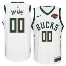 Mænd Trøje Milwaukee Bucks Custom 2017-18 Hvid Swingman