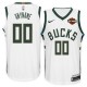 Mænd Trøje Milwaukee Bucks Custom 2017-18 Hvid Swingman