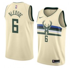 Mænd Trøje Milwaukee Bucks Eric Bledsoe 6 2017-18 The City Beige Swingman