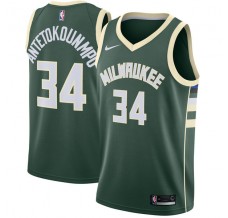 Mænd Trøje Milwaukee Bucks Giannis Antetokounm 34 2017-18 Grøn Swingman