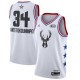 Mænd Trøje Milwaukee Bucks Giannis Antetokounm 34 2019 All-Star Jordan Hvid Swingman