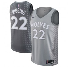 Mænd Trøje Minnesota Timberwolves Andrew Wiggins 22 2017-18 The City Silver Swingman