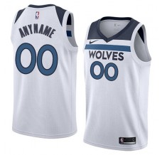 Mænd Trøje Minnesota Timberwolves Custom 2017-18 Hvid Swingman
