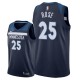 Mænd Trøje Minnesota Timberwolves Derrick Rose 25 2018-19 Navy Swingman