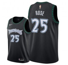 Mænd Trøje Minnesota Timberwolves Derrick Rose 25 2018-19 Retro Navy Swingman