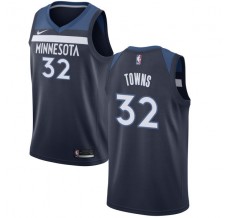 Mænd Trøje Minnesota Timberwolves Karl-Anthony Towns 32 2017-18 Navy Swingman