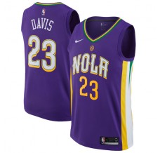 Mænd Trøje New Orleans Pelicans Anthony Davis 23 2017-18 The City Lilla Swingman