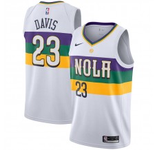 Mænd Trøje New Orleans Pelicans Anthony Davis 23 2018-19 The City Hvid Swingman
