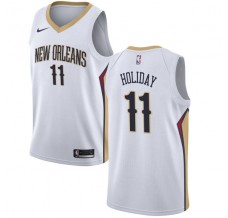 Mænd Trøje New Orleans Pelicans Jrue Holiday 11 2017-18 Hvid Swingman