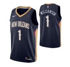 Mænd Trøje New Orleans Pelicans Zion Williamson 1 2019-20 Navy Swingman