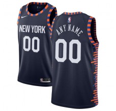 Mænd Trøje New York Knicks Custom 2018-19 The City Navy Swingman