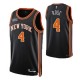 Mænd Trøje New York Knicks Derrick Rose 4 2021-22 City Edition Sort Swingman