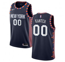 Mænd Trøje New York Knicks Enes Kanter 00 2018-19 The City Navy Swingman