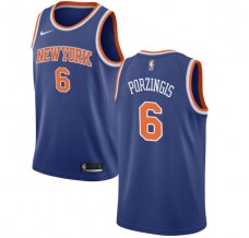 Mænd Trøje New York Knicks Kristaps Porzingis 6 2017-18 Blå Swingman