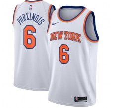 Mænd Trøje New York Knicks Kristaps Porzingis 6 2017-18 Hvid Swingman