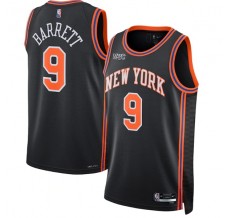 Mænd Trøje New York Knicks RJ Barrett 9 2021-22 City Edition Sort Swingman