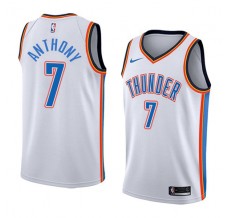 Mænd Trøje Oklahoma City Thunder Carmelo Anthony 7 2017-18 Hvid Swingman