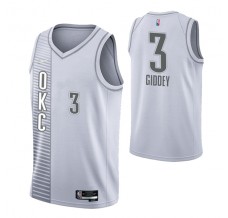 Mænd Trøje Oklahoma City Thunder Josh Giddey 3 2021-22 City Edition Gray Swingman