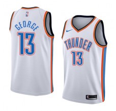 Mænd Trøje Oklahoma City Thunder Paul George 13 2017-18 Hvid Swingman