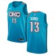 Mænd Trøje Oklahoma City Thunder Paul George 13 2018-19 The City Turquoise Swingman