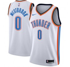 Mænd Trøje Oklahoma City Thunder Russell Westbrook 0 2017-18 Hvid Swingman