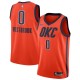 Mænd Trøje Oklahoma City Thunder Russell Westbrook 0 2018-19 Earned Edition Orange Swingman