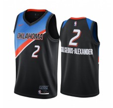 Mænd Trøje Oklahoma City Thunder Shai Gilgeous-Alexander 2 2020-21 City Edition Sort Swingman