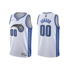 Mænd Trøje Orlando Magic Aaron Gordon 00 2020-21 Earned Edition Hvid Swingman