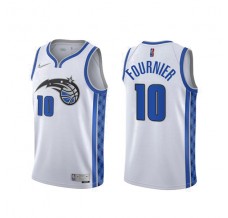 Mænd Trøje Orlando Magic Evan Fournier 10 2020-21 Earned Edition Hvid Swingman