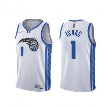 Mænd Trøje Orlando Magic Jonathan Isaac 1 2020-21 Earned Edition Hvid Swingman