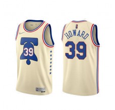 Mænd Trøje Philadelphia 76ers Dwight Howard 39 2020-21 Earned Edition Beige Swingman