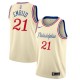 Mænd Trøje Philadelphia 76ers Joel Embiid 21 2019-20 City Edition Beige Swingman