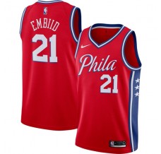 Mænd Trøje Philadelphia 76ers Joel Embiid 21 2019-20 Rød Swingman