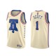 Mænd Trøje Philadelphia 76ers Mike Scott 1 2020-21 Earned Edition Beige Swingman