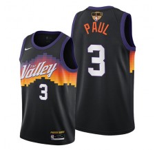 Mænd Trøje Phoenix Suns Chris Paul 3 2021-22 City Edition Sort Swingman