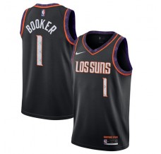Mænd Trøje Phoenix Suns Devin Booker 1 2019-20 City Edition Sort Swingman