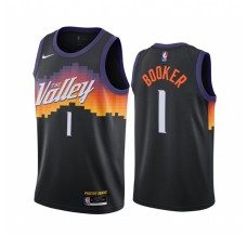 Mænd Trøje Phoenix Suns Devin Booker 1 2020-21 City Edition Sort Swingman