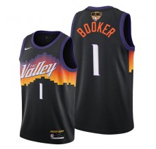 Mænd Trøje Phoenix Suns Devin Booker 1 2021-22 City Edition Sort Swingman
