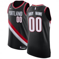 Mænd Trøje Portland Trail Blazers Custom 2017-18 Sort Swingman