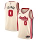Mænd Trøje Portland Trail Blazers Damian Lillard 0 2019-20 City Edition Beige Swingman