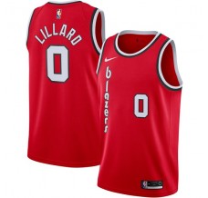 Mænd Trøje Portland Trail Blazers Damian Lillard 0 2019-20 Retro Rød Swingman