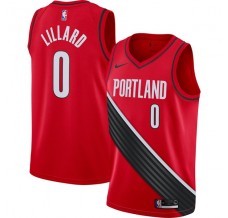 Mænd Trøje Portland Trail Blazers Damian Lillard 0 2019-20 Rød Swingman