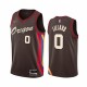 Mænd Trøje Portland Trail Blazers Damian Lillard 0 2020-21 City Edition Brown Swingman