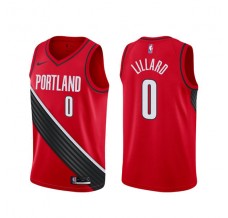Mænd Trøje Portland Trail Blazers Damian Lillard 0 2020-21 Rød Swingman