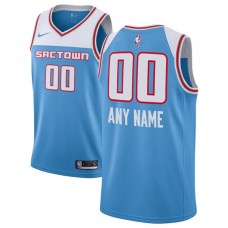 Mænd Trøje Sacramento Kings Custom 2018-19 The City Light Blå Swingman