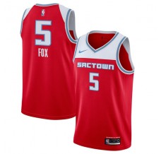 Mænd Trøje Sacramento Kings De'Aaron Fox 5 2019-20 City Edition Rød Swingman