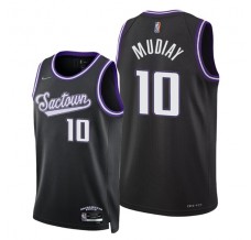 Mænd Trøje Sacramento Kings Emmanuel Mudiay 10 2021-22 City Edition Sort Swingman
