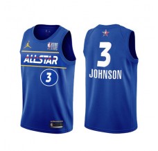 Mænd Trøje San Antonio Spurs Keldon Johnson 3 All-Star Eastern Conference Blue 2021 Swingman