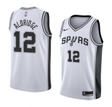 Mænd Trøje San Antonio Spurs LaMarcus Aldridge 12 2017-18 Hvid Swingman