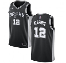 Mænd Trøje San Antonio Spurs LaMarcus Aldridge 12 2017-18 Sort Swingman